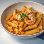 Homemade Shrimp and Pea Rigatoni photo