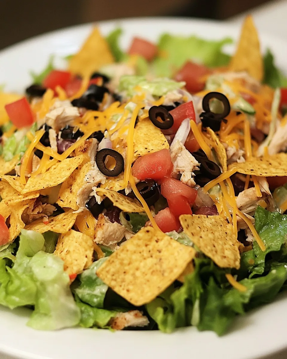 Homemade Simple Chicken Nacho Salad Recipe photo