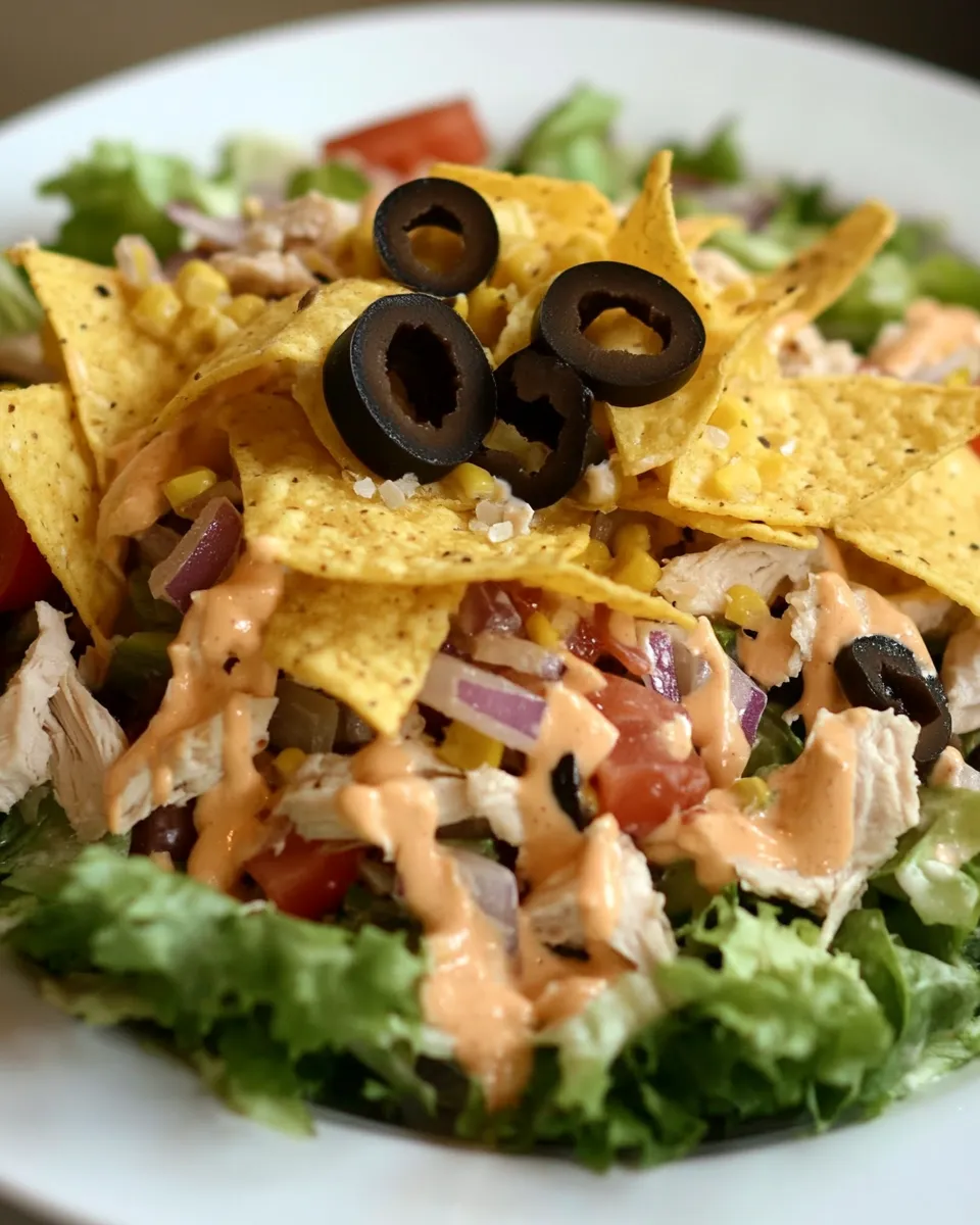 Classic Simple Chicken Nacho Salad Recipe image