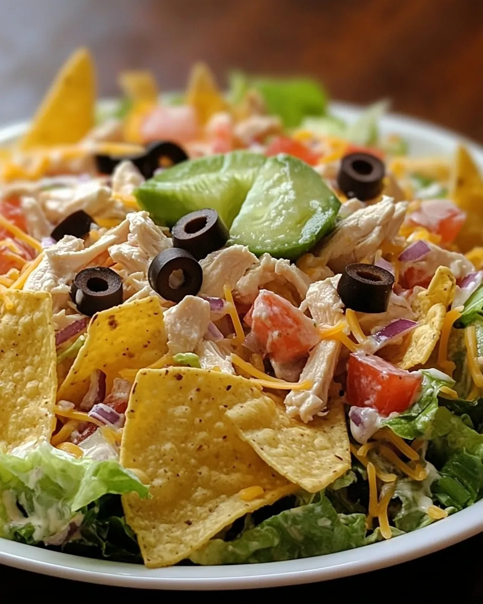 Delicious Simple Chicken Nacho Salad Recipe dish photo