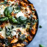 Homemade Simple Vegetarian Skillet Lasagna. photo
