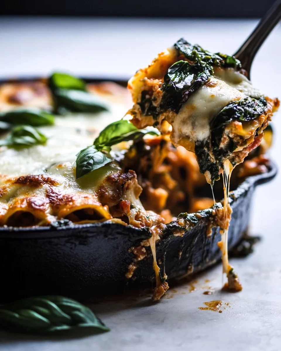 Classic Simple Vegetarian Skillet Lasagna. image
