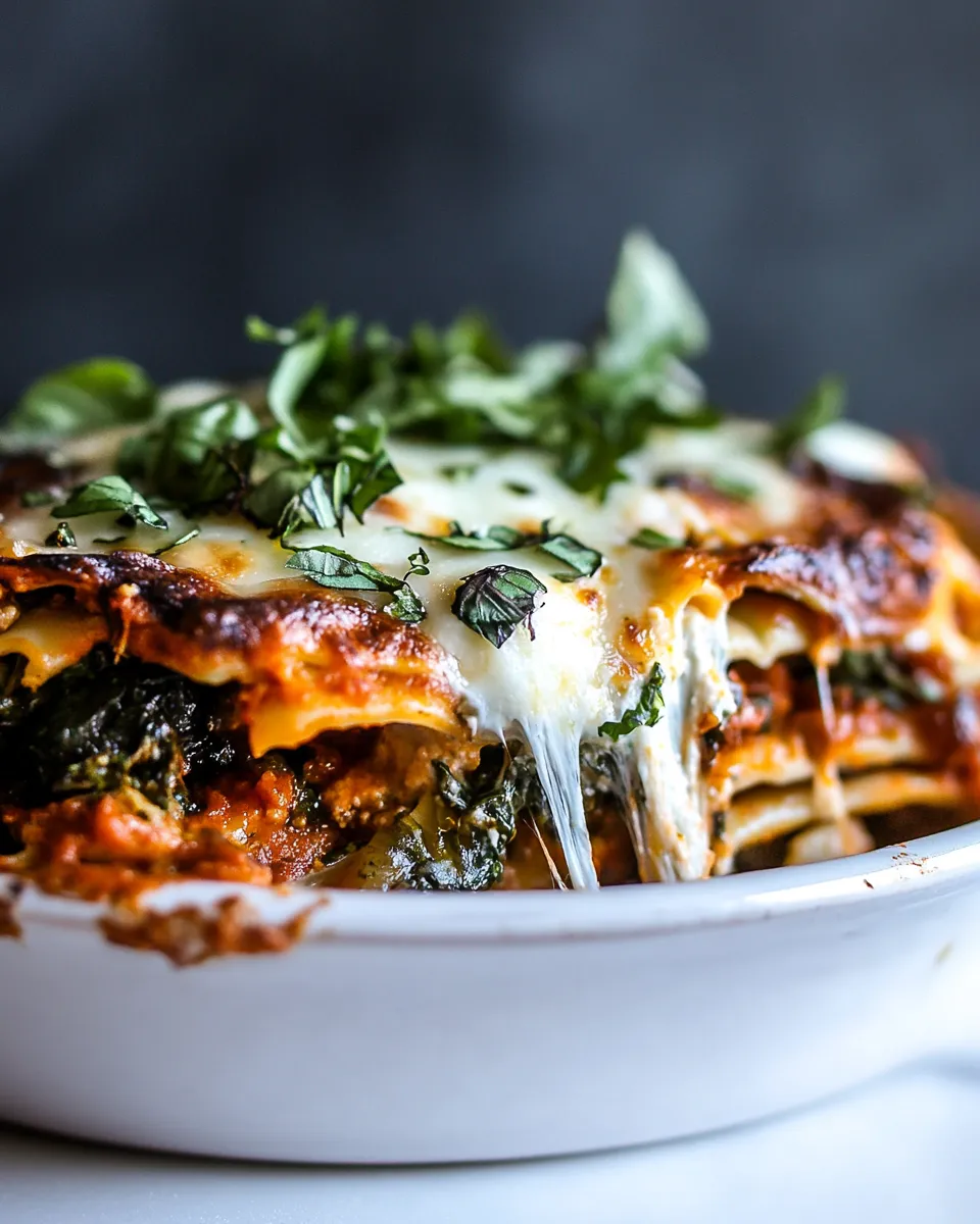 Delicious Simple Vegetarian Skillet Lasagna. dish photo
