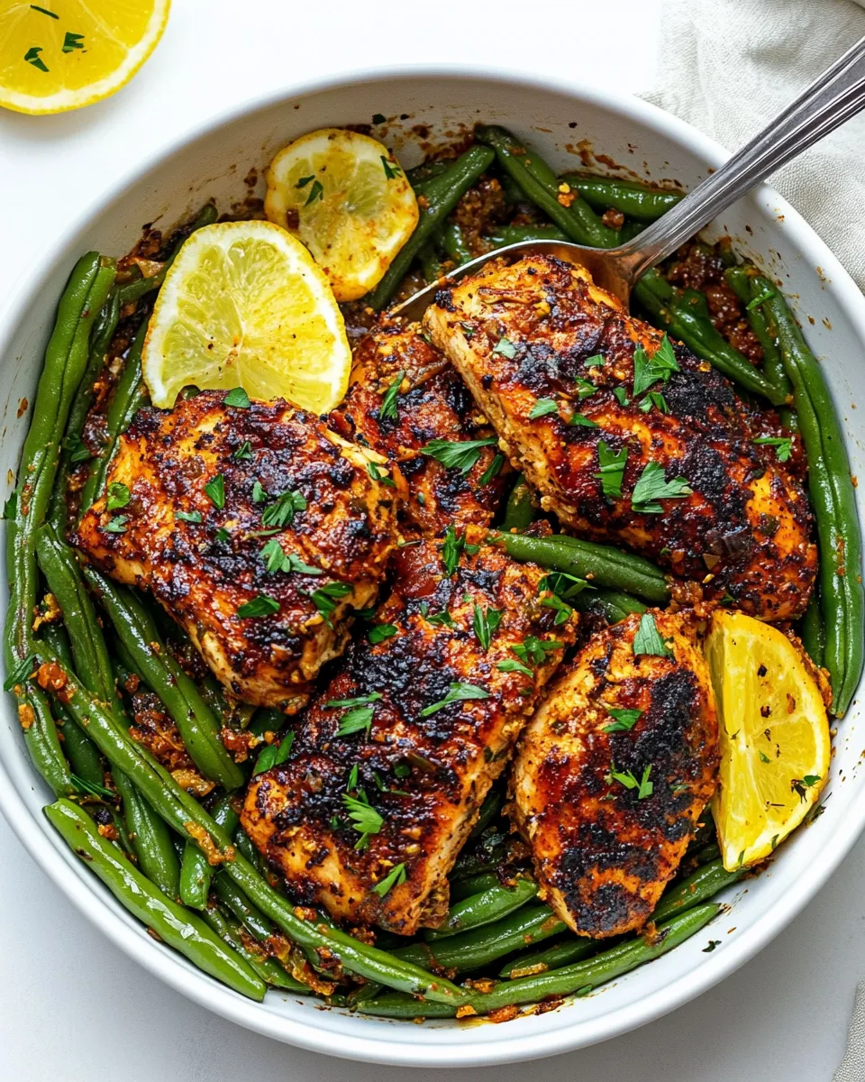 Homemade Skillet Chicken and Green Beans photo