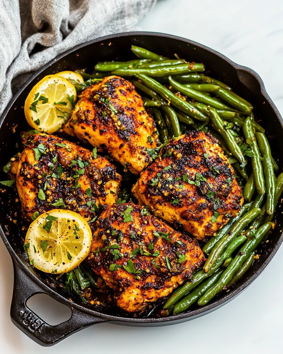Easy Skillet Chicken and Green Beans recipe photo