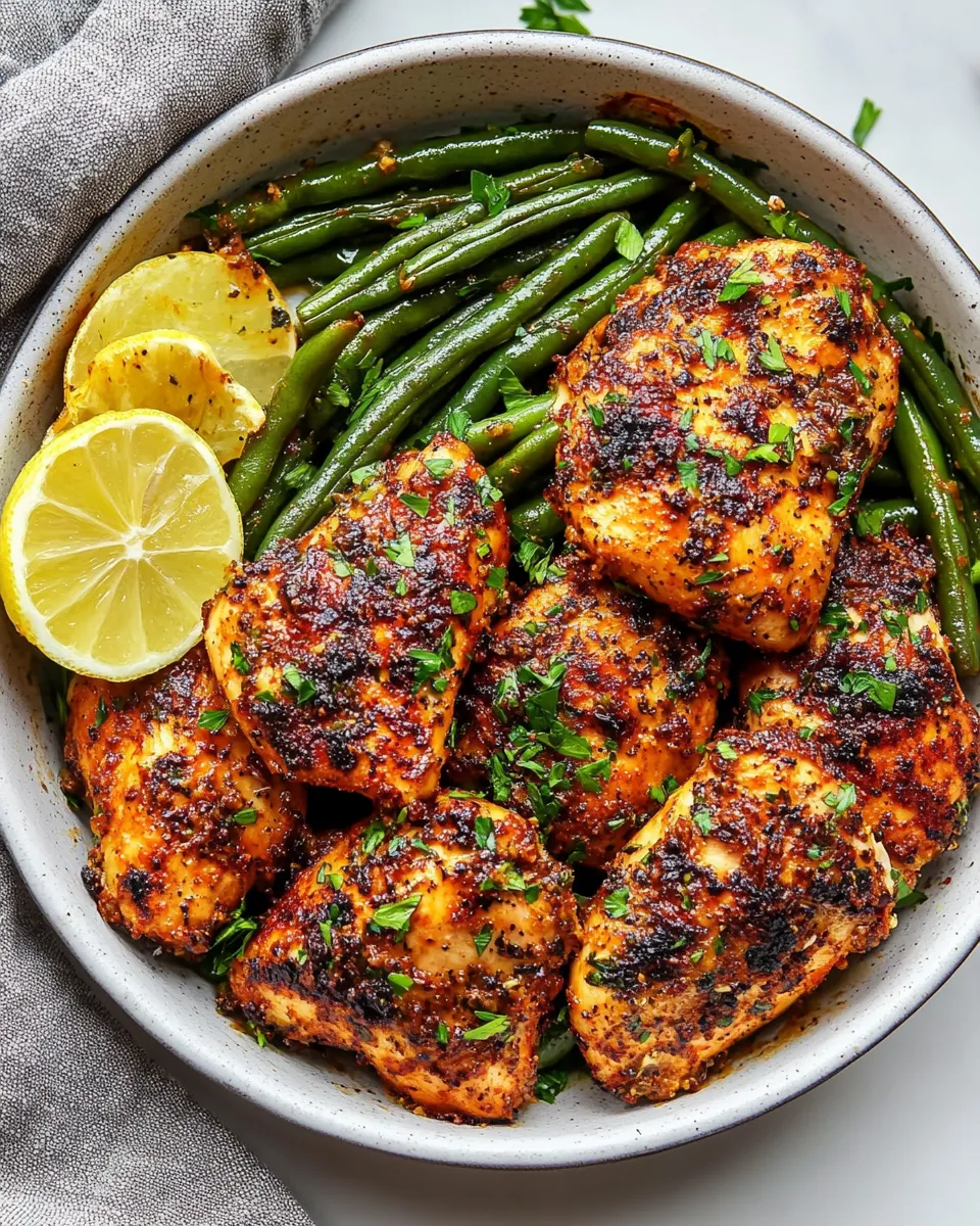 Delicious Skillet Chicken and Green Beans dish photo