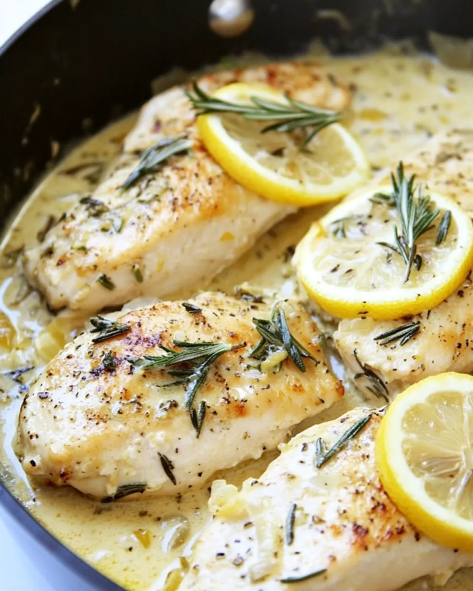classic Skillet Creamy Lemon Rosemary Chicken image