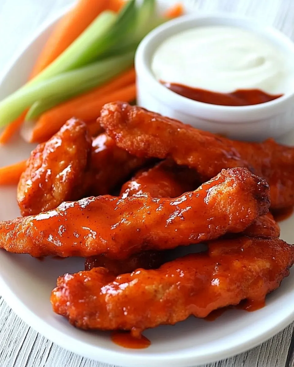 Easy Skinny Buffalo Chicken Strips recipe photo