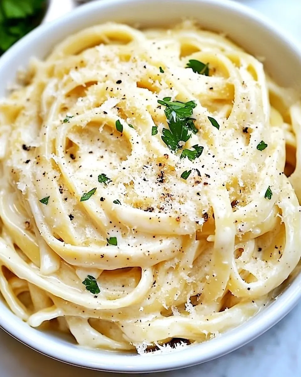 classic Skinny Fettuccine Alfredo Recipe image