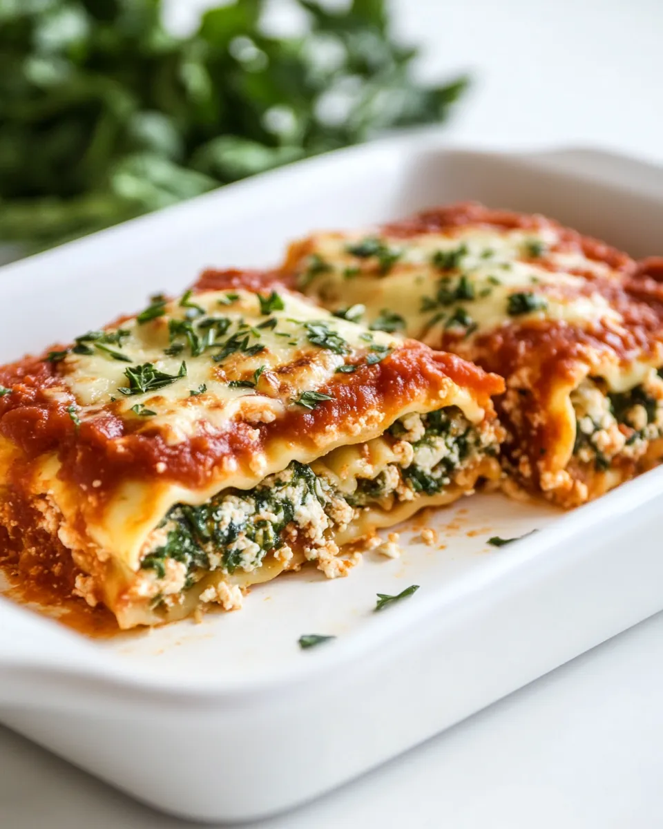 Delicious Skinny Lasagna Rolls dish photo