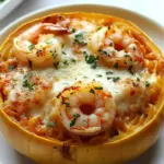 Homemade Skinny Shrimp Parmesan Spaghetti Squash photo