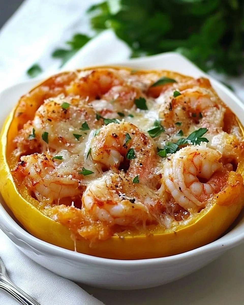 Classic Skinny Shrimp Parmesan Spaghetti Squash image