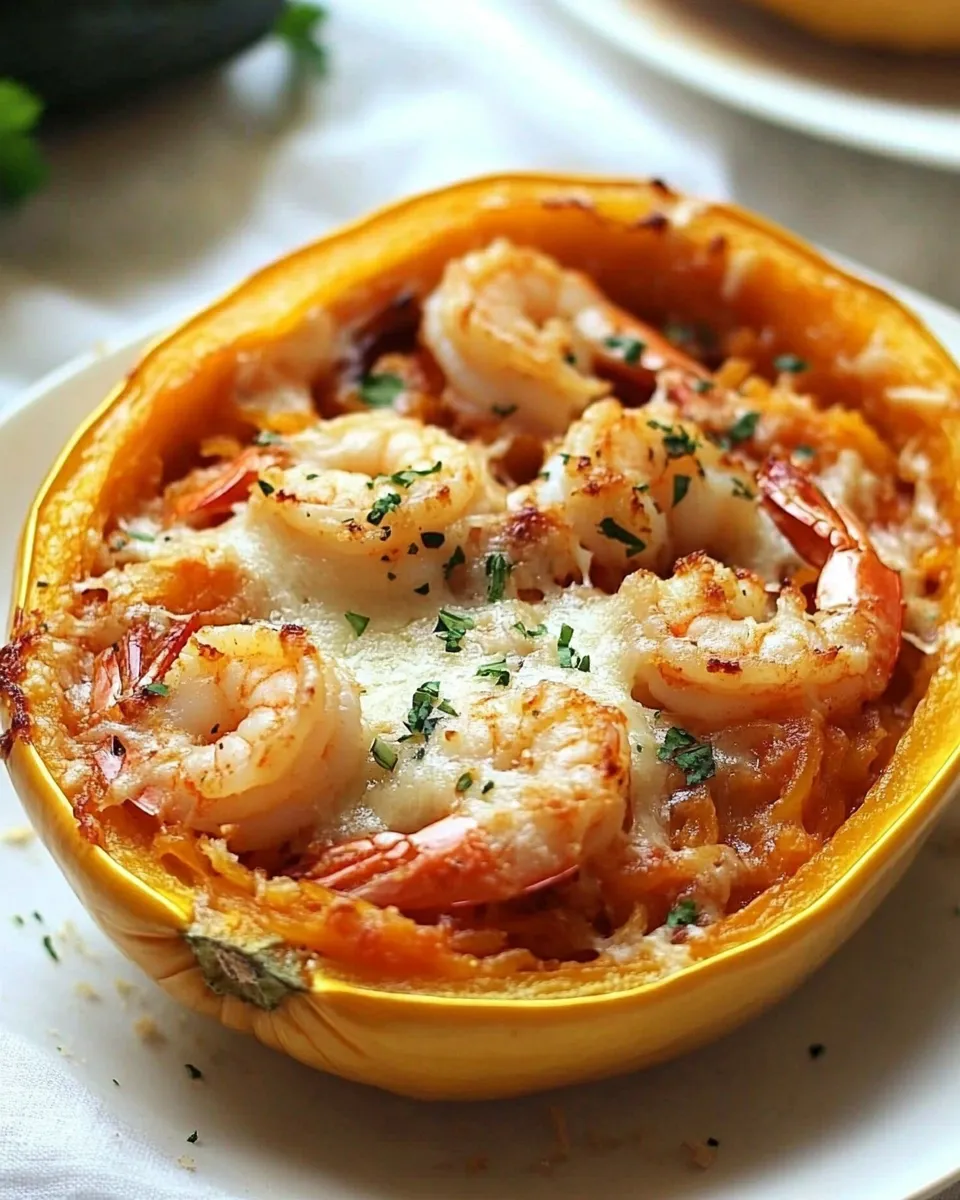 Easy Skinny Shrimp Parmesan Spaghetti Squash recipe photo