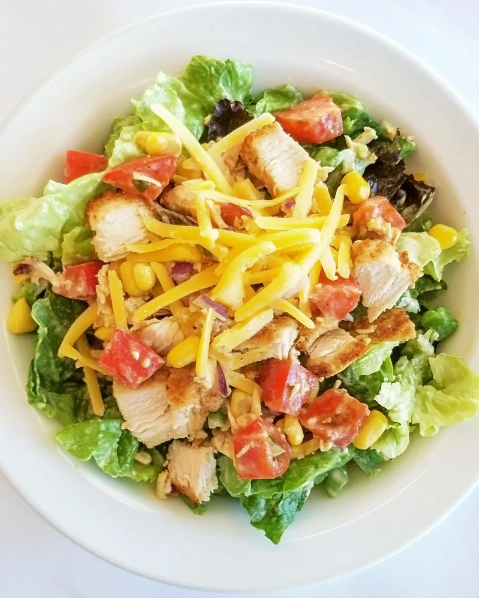 Easy Slightly Spicy Chipotle Chicken Salad food shot