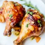 Homemade Slow Cooker Garlic Peach Chicken Legs photo