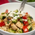 Homemade Slow Cooker Greek Chicken Bowls photo