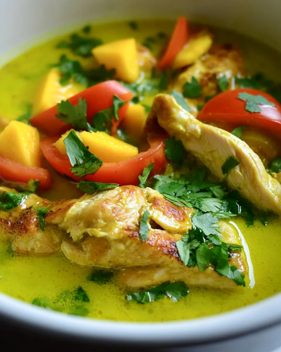 Classic Slow Cooker Mango Salsa Verde Chicken dish photo