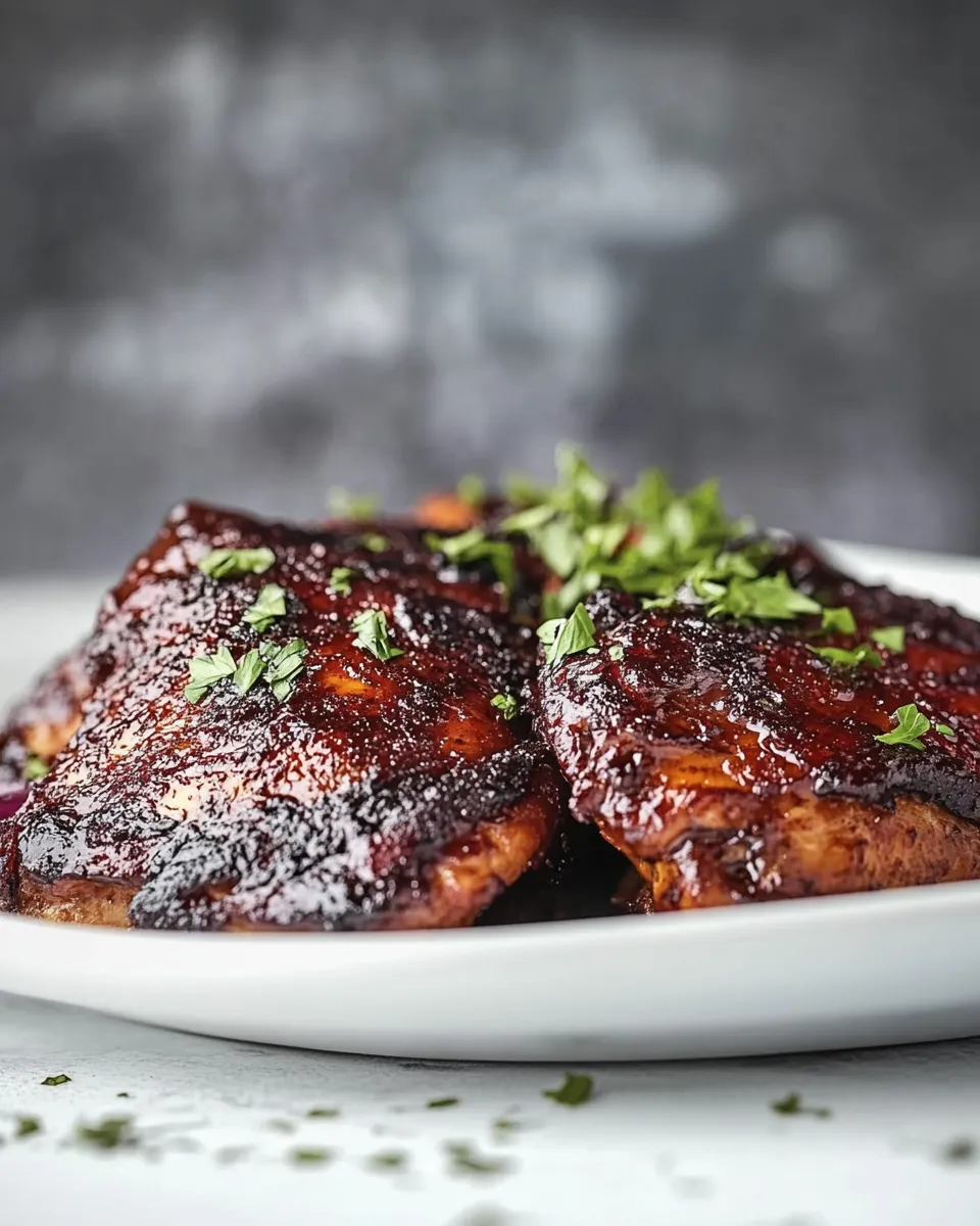 Easy Smoked Chicken Thighs food shot