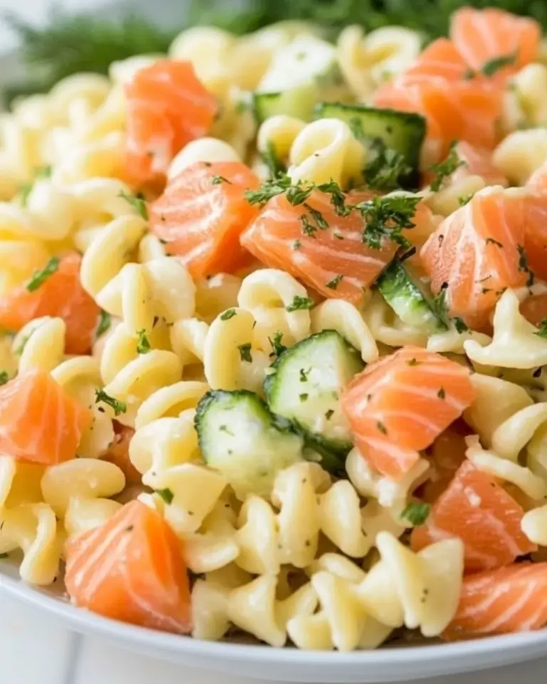 Homemade Smoked Salmon Pasta Salad recipe photo