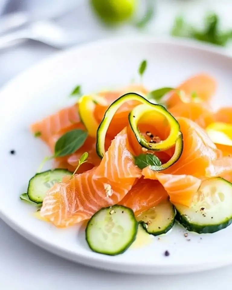 Homemade Smoked Salmon and Cucumber Salad recipe photo