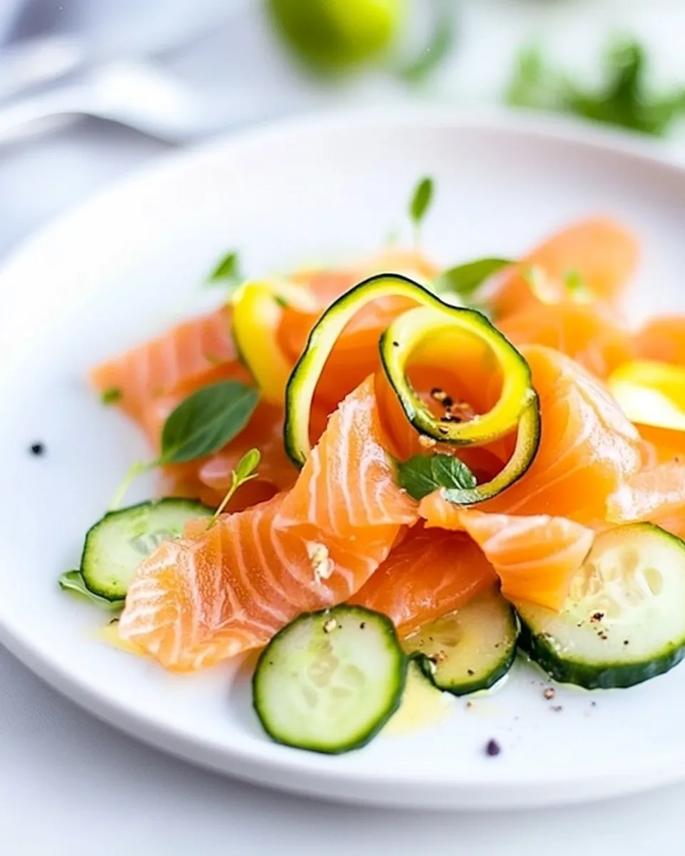 Homemade Smoked Salmon and Cucumber Salad recipe photo