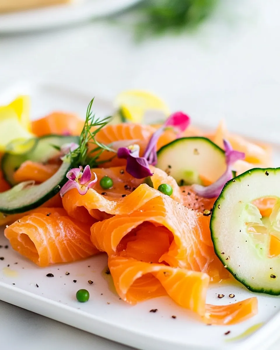 Classic Smoked Salmon and Cucumber Salad dish photo