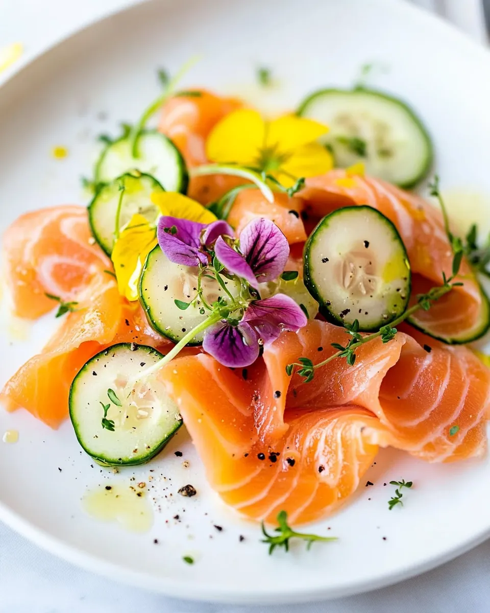 Easy Smoked Salmon and Cucumber Salad food shot