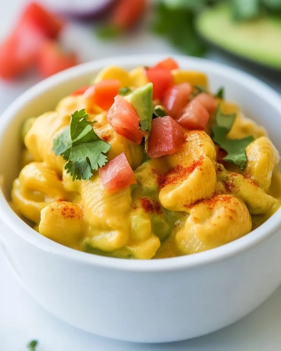 Delicious Smoky Avocado Shells and Cheese plate image