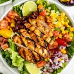 Homemade Southwest Salad with Grilled Chicken and Cumin Lime Vinaigrette recipe photo