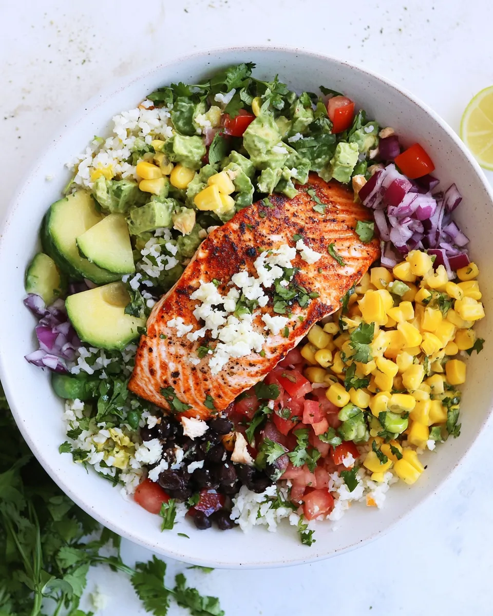 Homemade Southwest Salmon Salad. picture