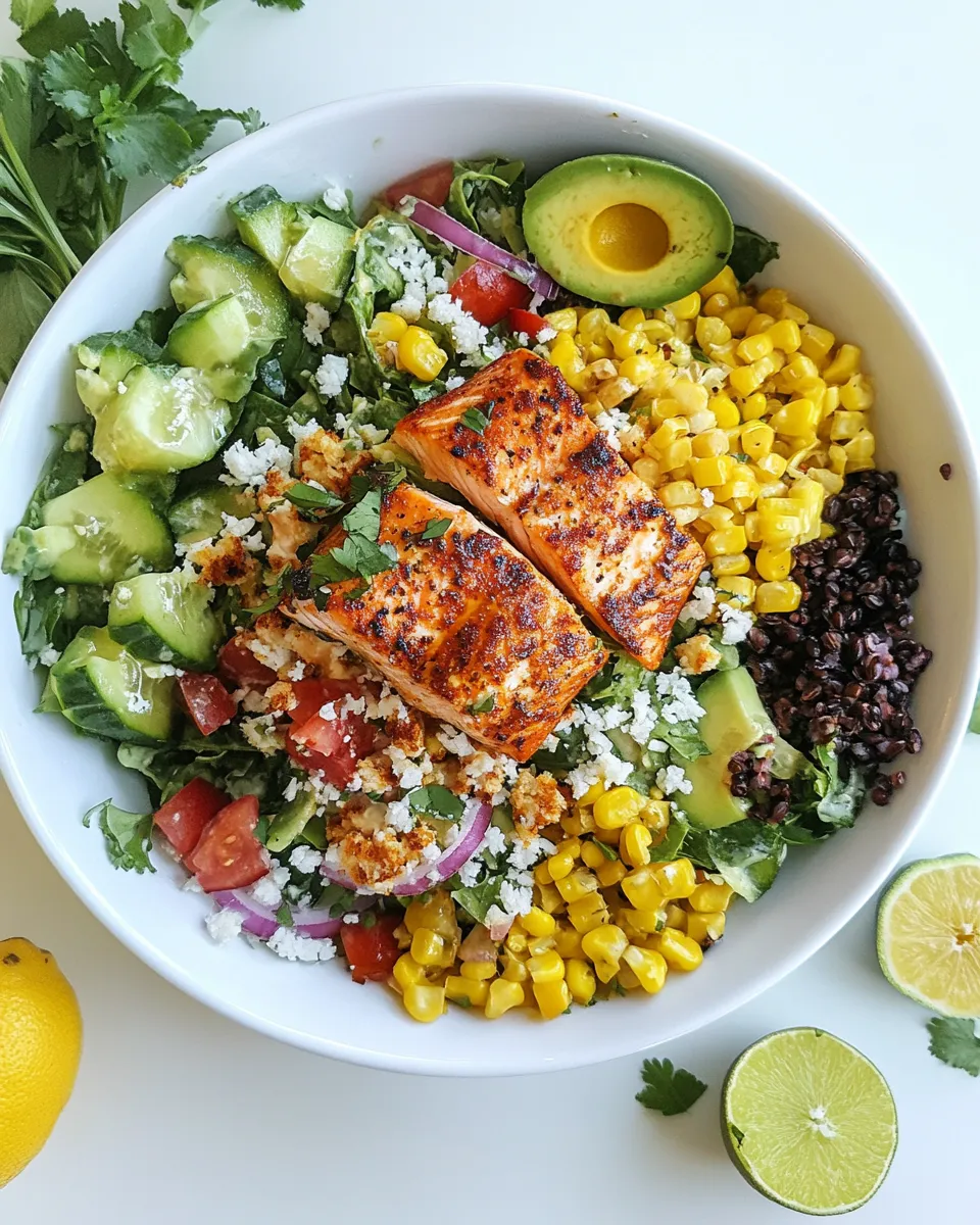 Classic Southwest Salmon Salad. photo