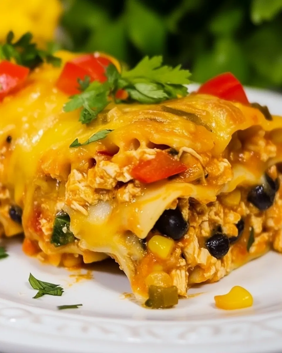 Classic Southwestern Chicken Lasagna Roll-Ups image