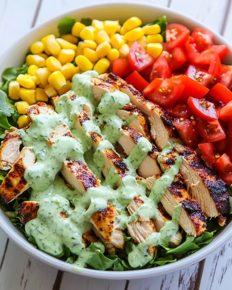 Easy Southwestern Chicken Salad with Creamy Cilantro Dressing recipe photo