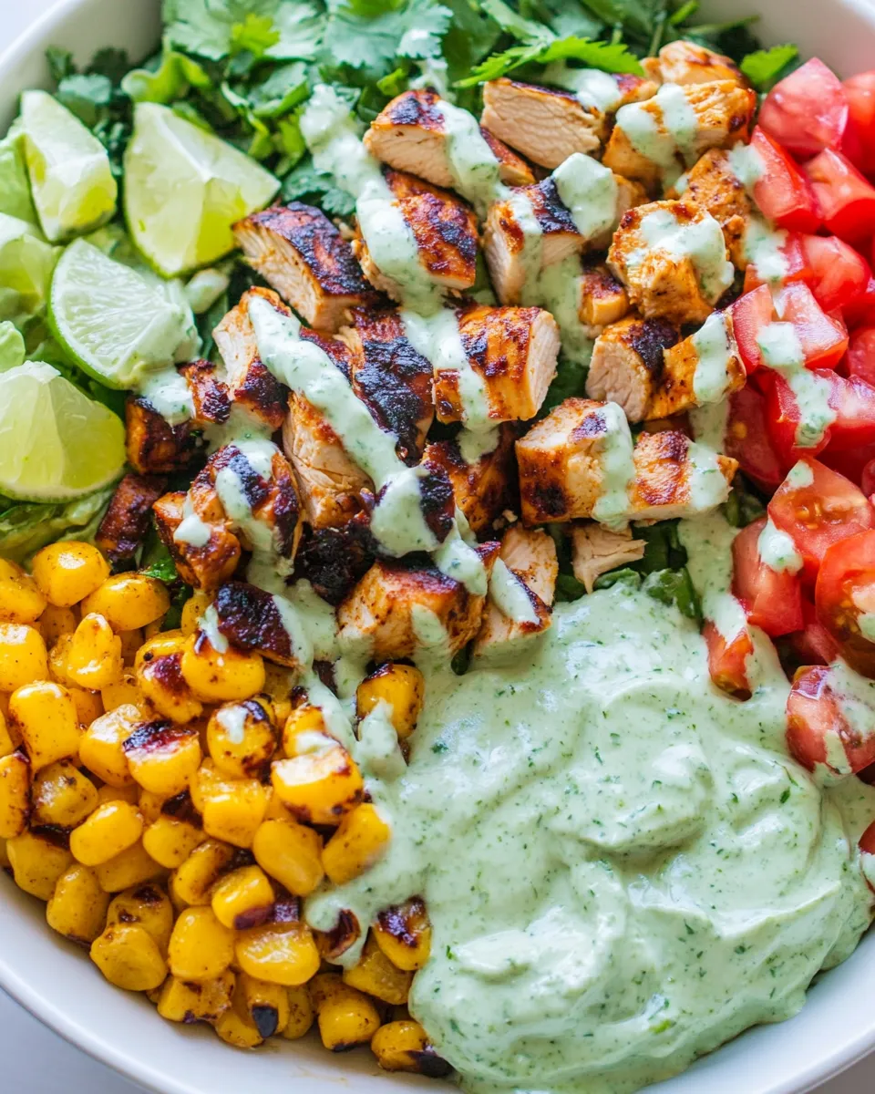 Delicious Southwestern Chicken Salad with Creamy Cilantro Dressing dish photo