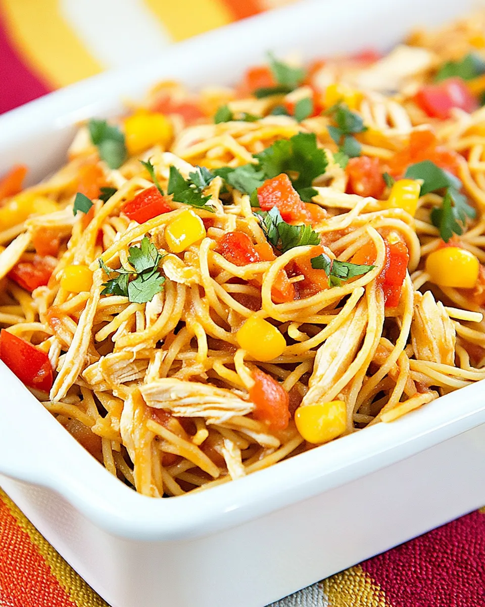 Easy Southwestern Chicken Spaghetti recipe photo