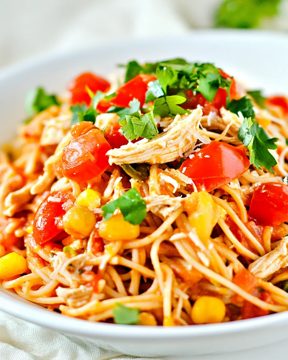Delicious Southwestern Chicken Spaghetti dish photo
