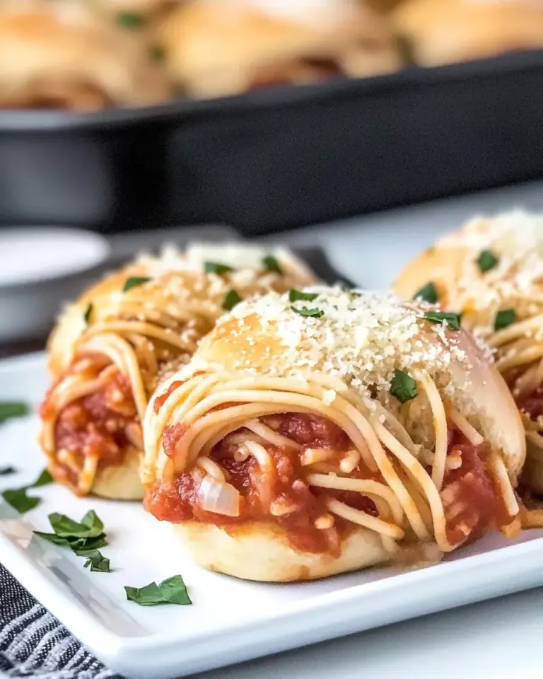 homemade Spaghetti Garlic Knot Sliders photo