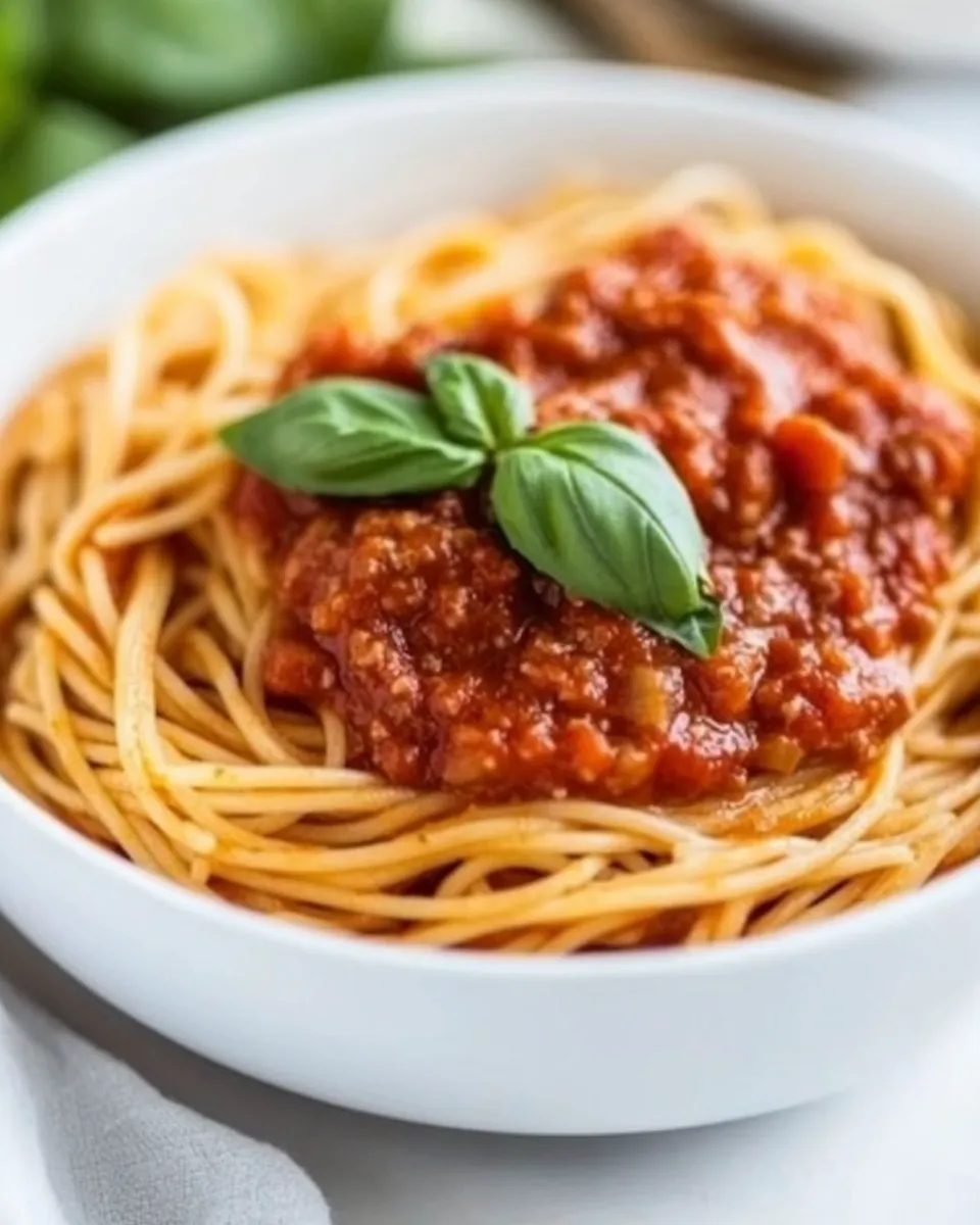 Homemade Spaghetti Marinara photo