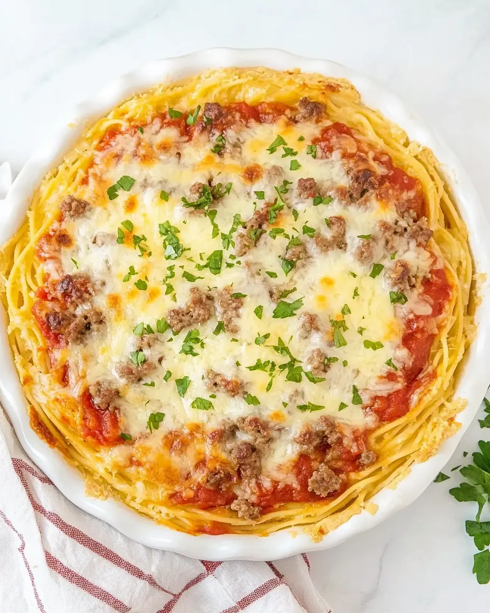 Homemade Spaghetti Pie photo