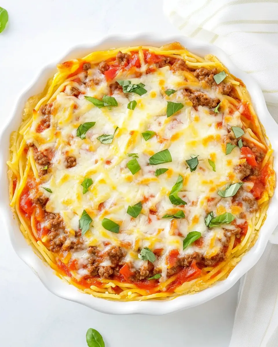 Delicious Spaghetti Pie shot