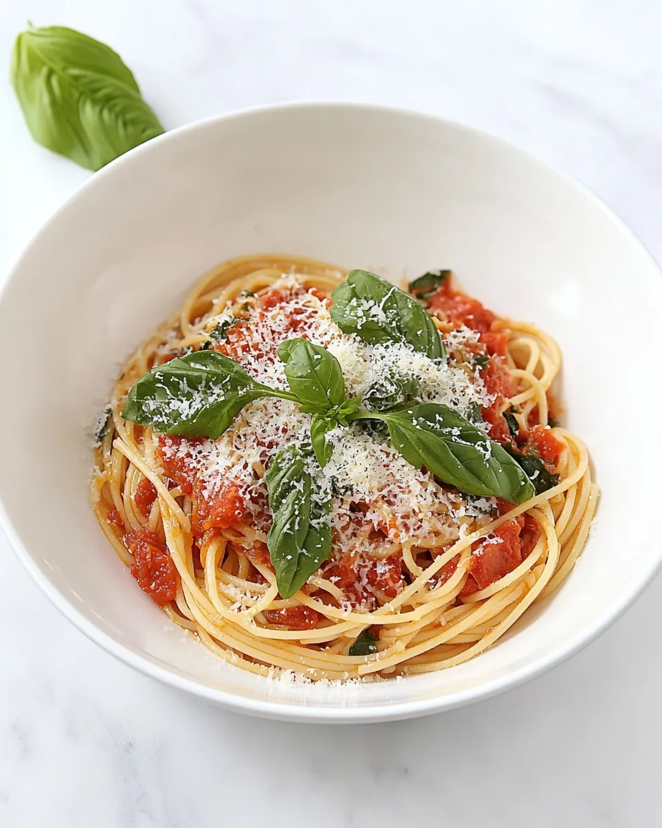Homemade Spaghetti Pomodoro photo