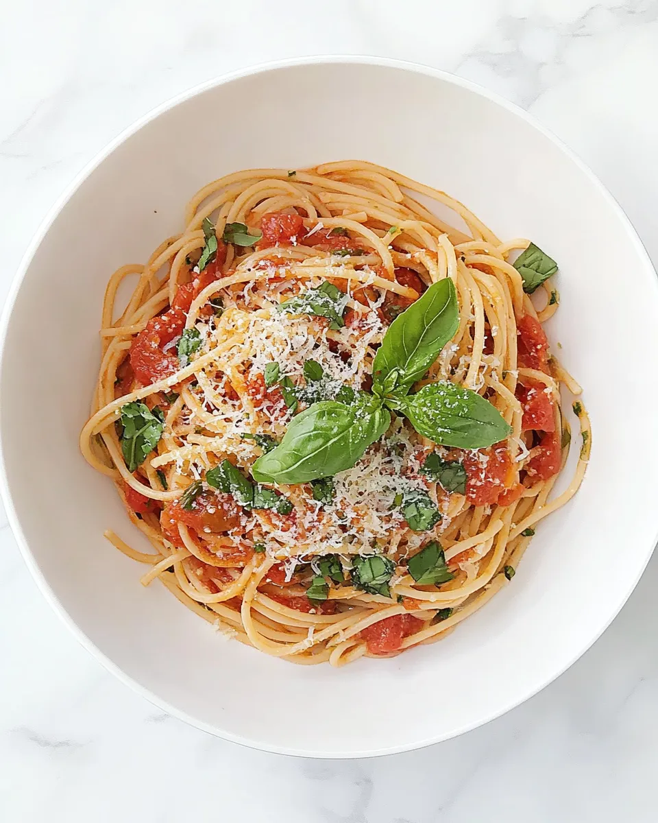 Delicious Spaghetti Pomodoro plate image