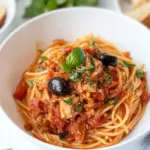 homemade Spaghetti Tuna Puttanesca photo