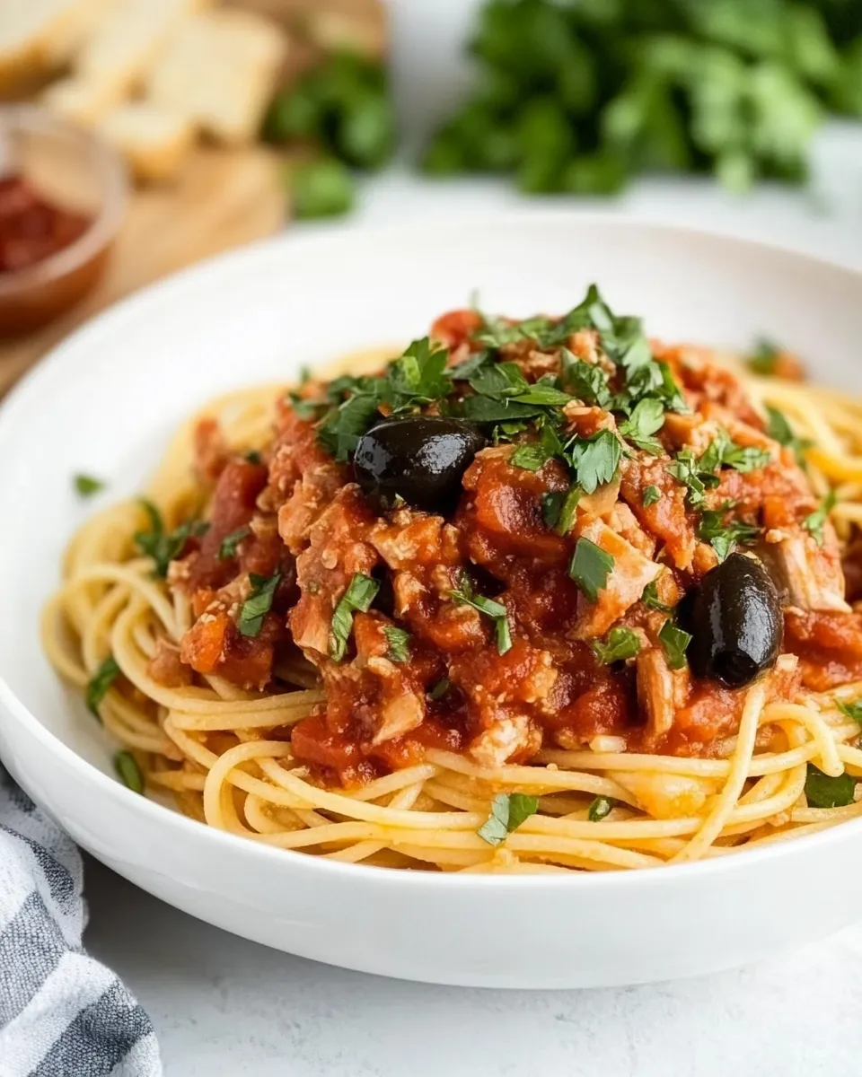 classic Spaghetti Tuna Puttanesca image
