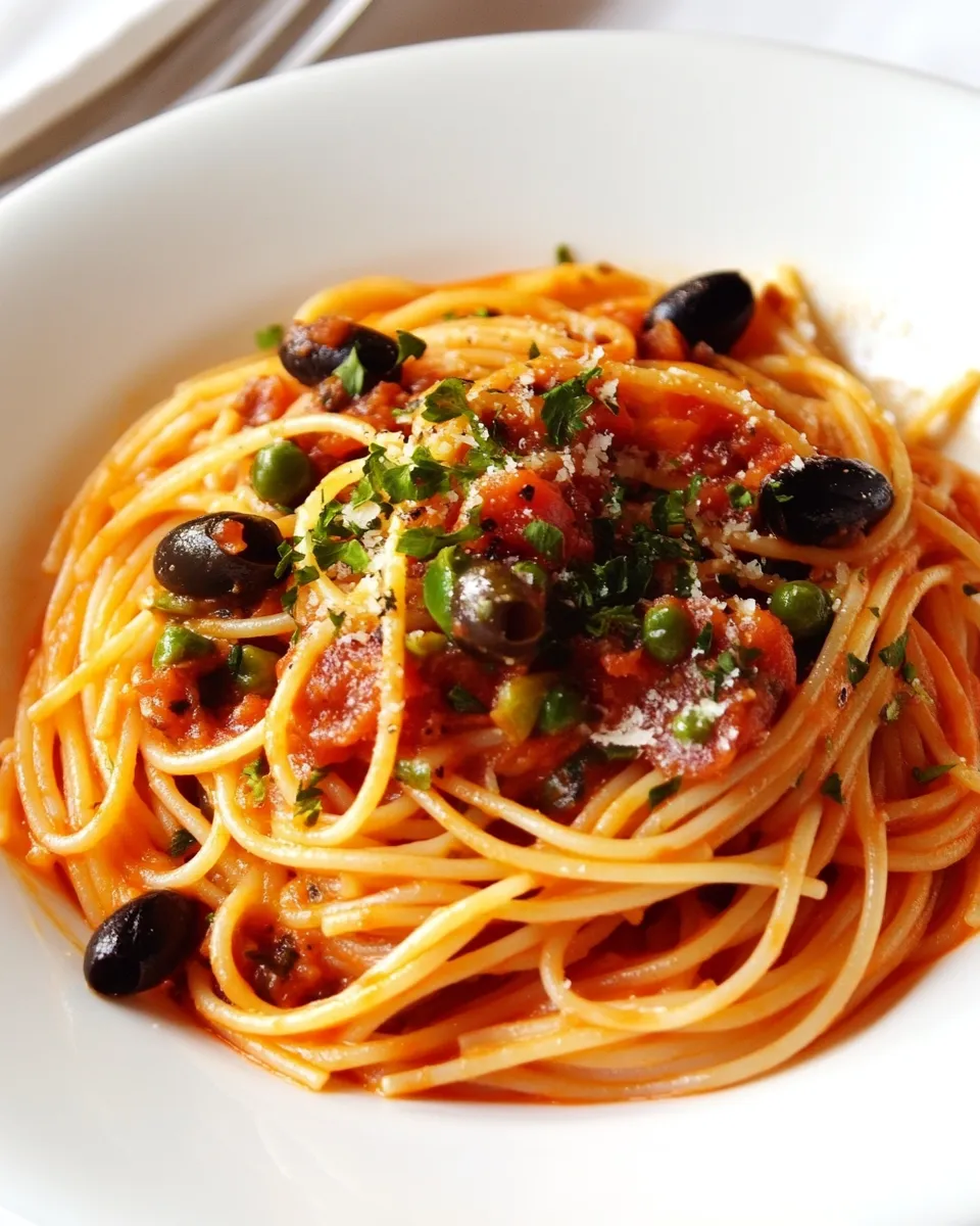 Homemade Spaghetti alla Puttanesca photo