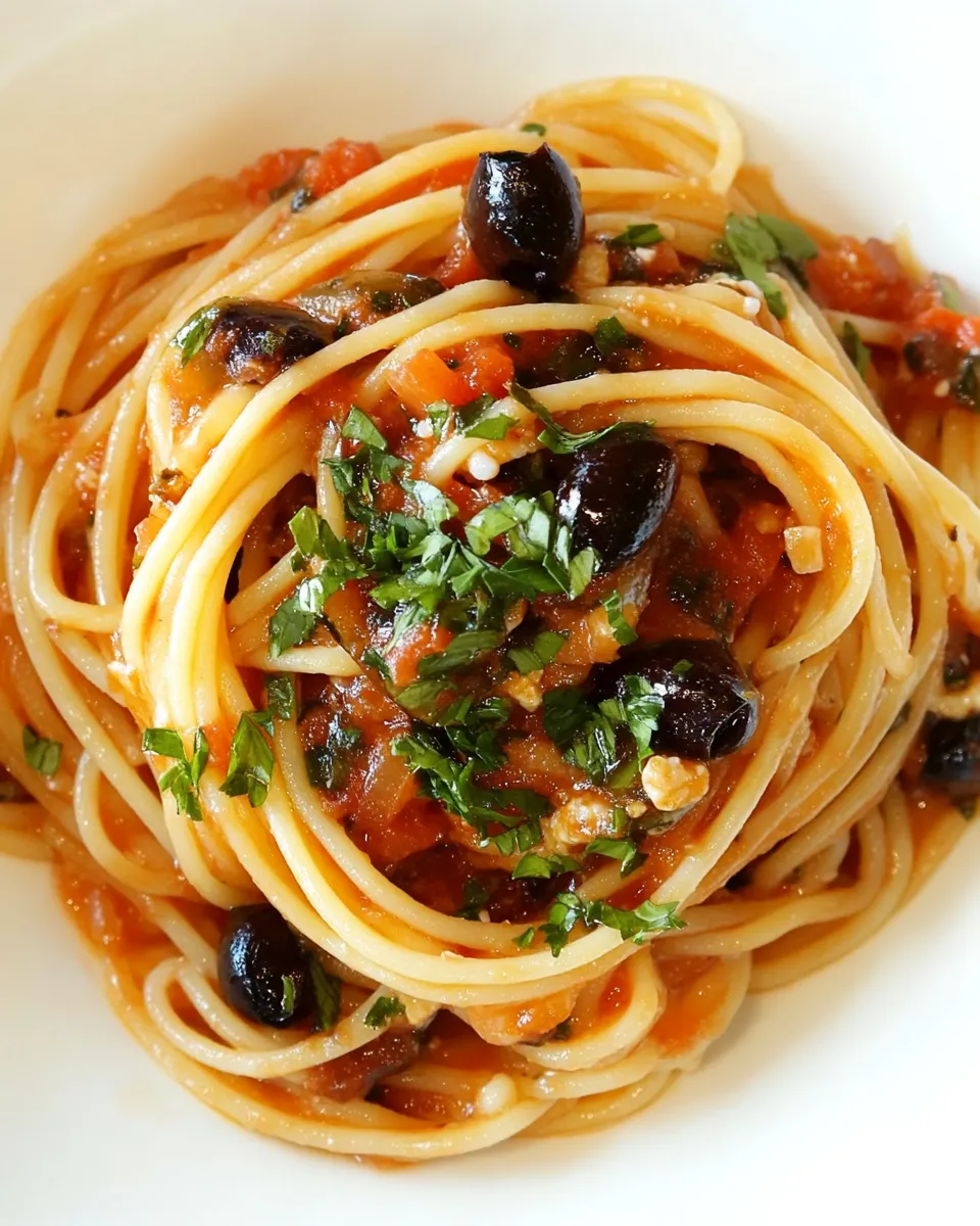 Classic Spaghetti alla Puttanesca recipe photo