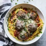 Homemade Spaghetti and Meatballs. recipe photo