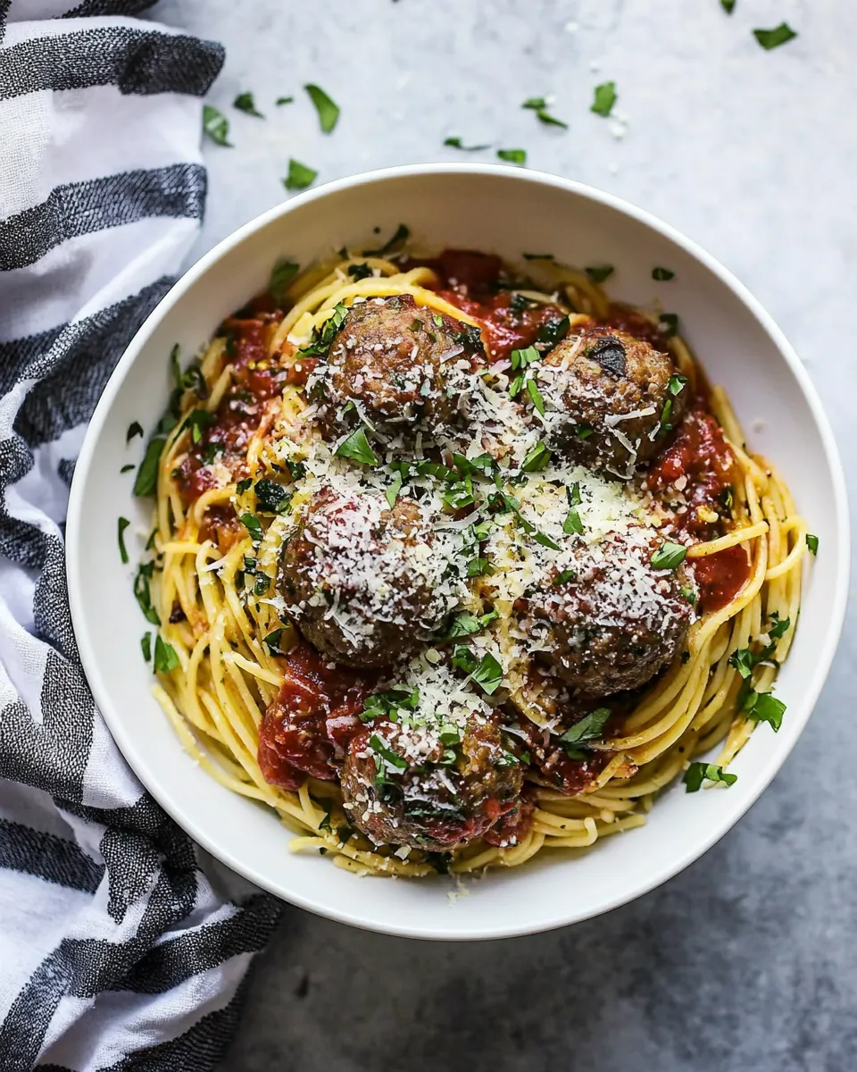 Homemade Spaghetti and Meatballs. recipe photo