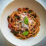 Homemade Spaghetti puttanesca recipe photo