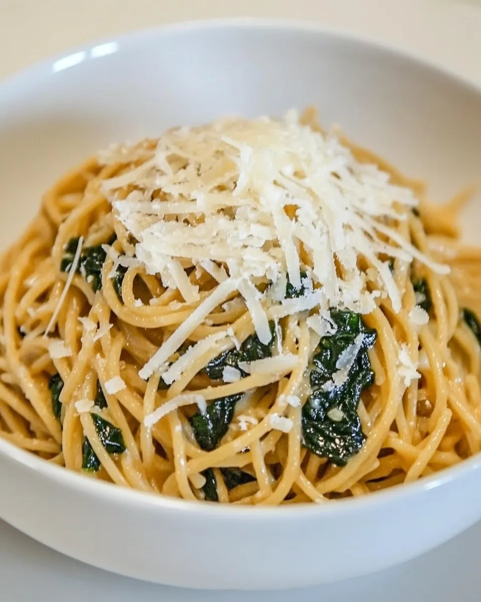 homemade Spaghetti with Garlic, Chard, and Cheese photo